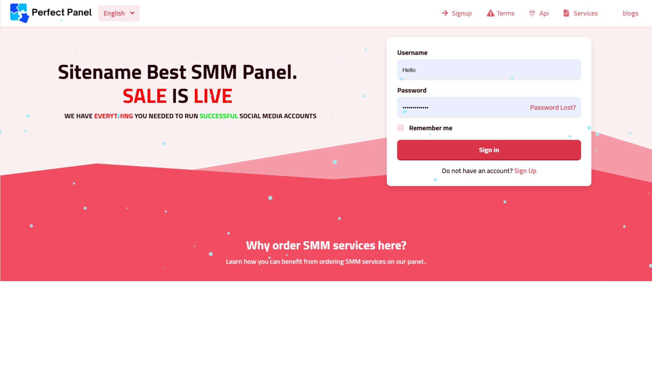 Simplify - Perfect Panel Complete Website